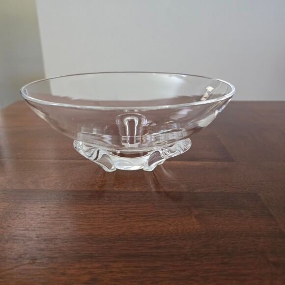 Vintage Signed Steuben Glass Floret 8059 Footed Bowl by Donald Pollard‎